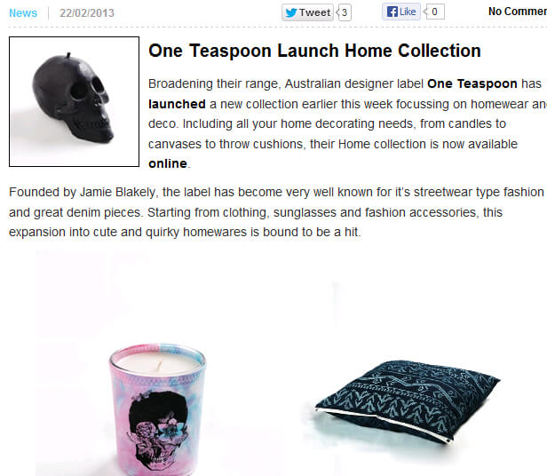 Photo of One Teaspoon Launch Home Collection from 2threads.com