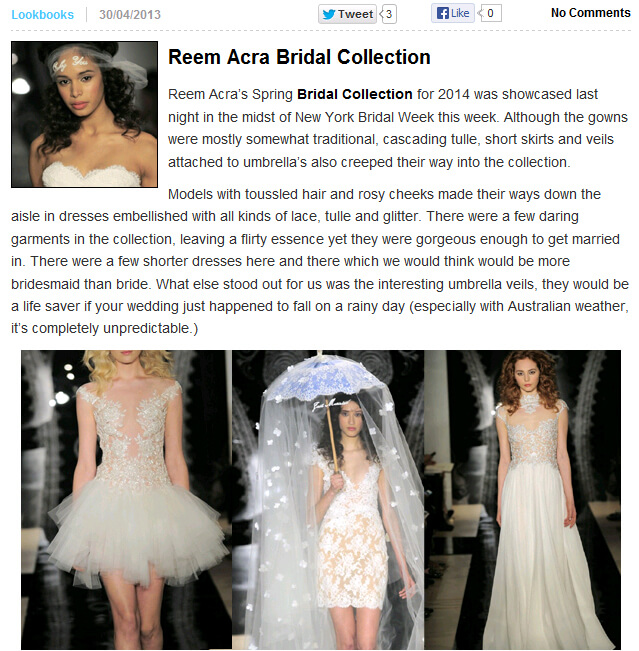 Photo of Reem Acra Bridal Collection from 2threads