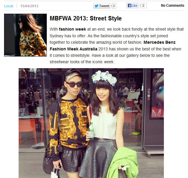 Photo of MBFWA 2013: Street Style from 2threads.com